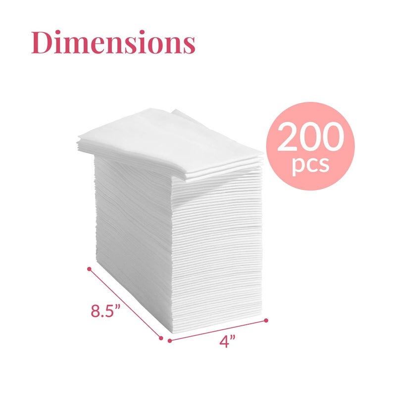 Prestee 200 Disposable Paper Hand Towels That Feel Like Linen Napkins, 2-Ply - Guest Towels, Wedding Paper Napkins, Disposable Napkin for Guest Bathroom, Parties, Dinners, Events (White)â€‹ - Image 3